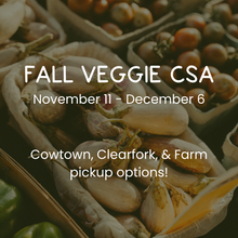 Load image into Gallery viewer, Fall CSA Veggie Box
